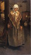 Leon Frederic Old Servant Woman Spain oil painting artist